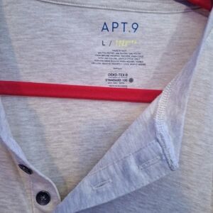 Apt. 9 Light Gray Casual Button Down Shirt